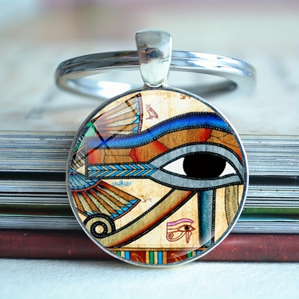 Egyptian Eye of Horus Time Gemstone Keychain