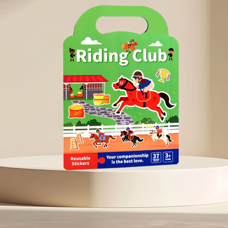 Reusable Sticker Books for Kids with Body Animals & Vehicles