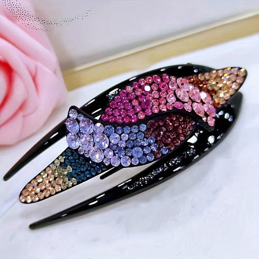 Colorful Rhinestone Hairpin Hair Clip Vintage Hair Accessories For Women Girls