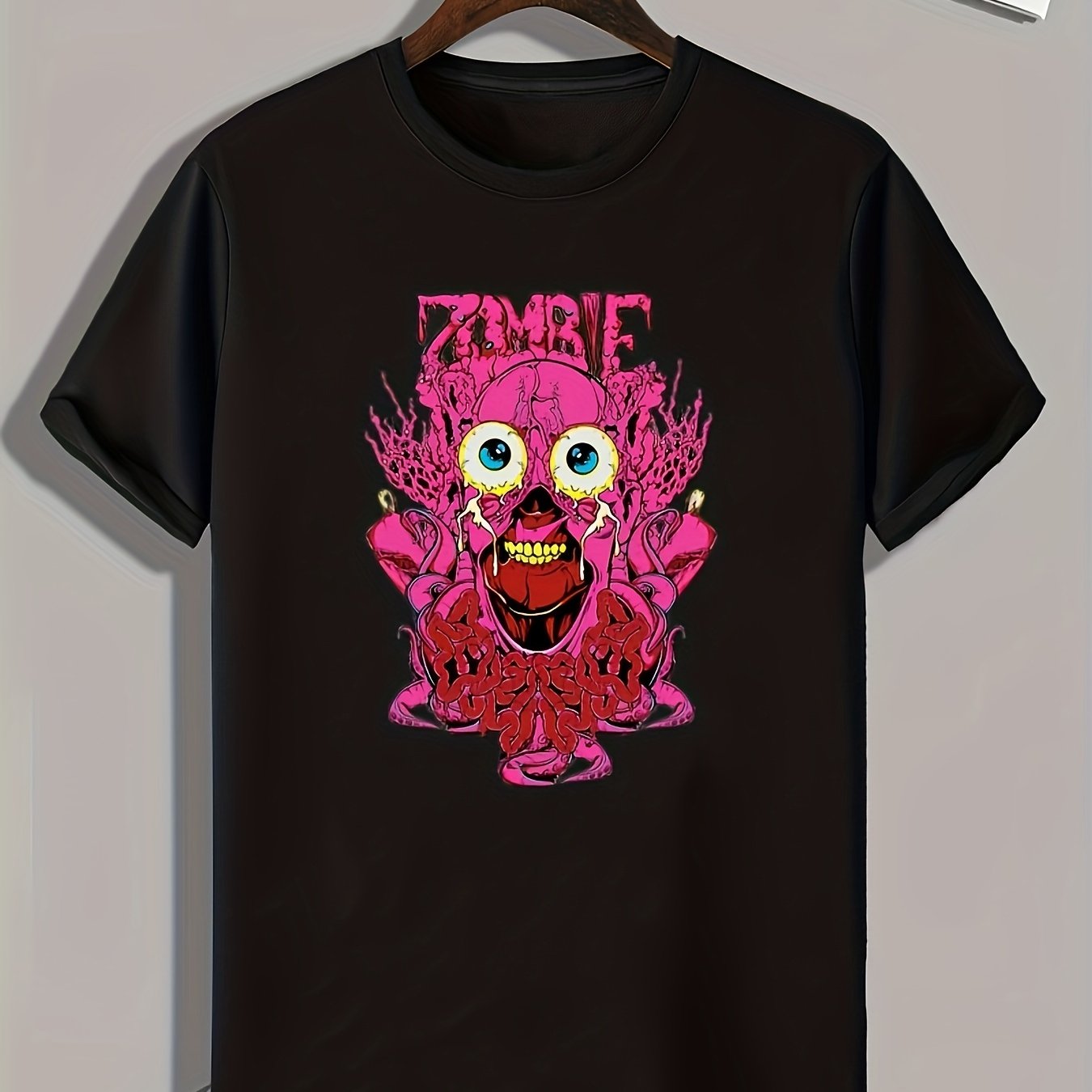 Monster Print Men's Graphic T shirt Casual Comfy Tees For Summer