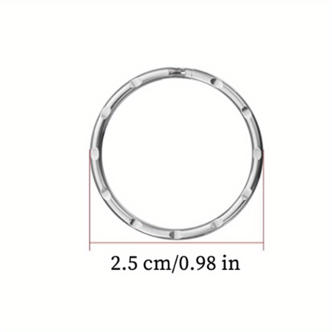 30pcs Circular Key Ring Split Rings Detachable Steel Key Chain Connector