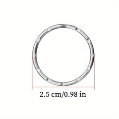 30pcs Circular Key Ring Split Rings Detachable Steel Key Chain Connector