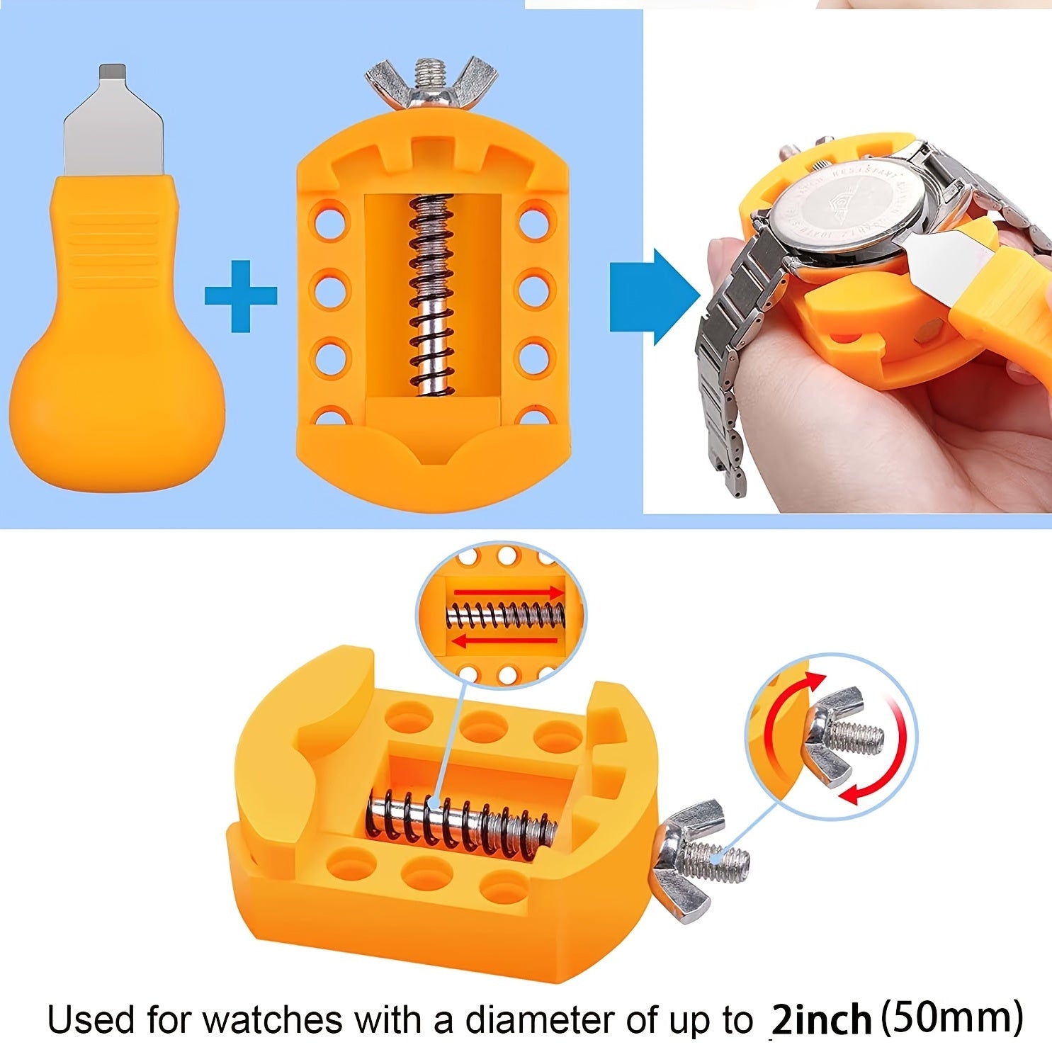32 Piece Watch Repair Kit Screwdriver Band Wrench Case Opener Back Remover Tool