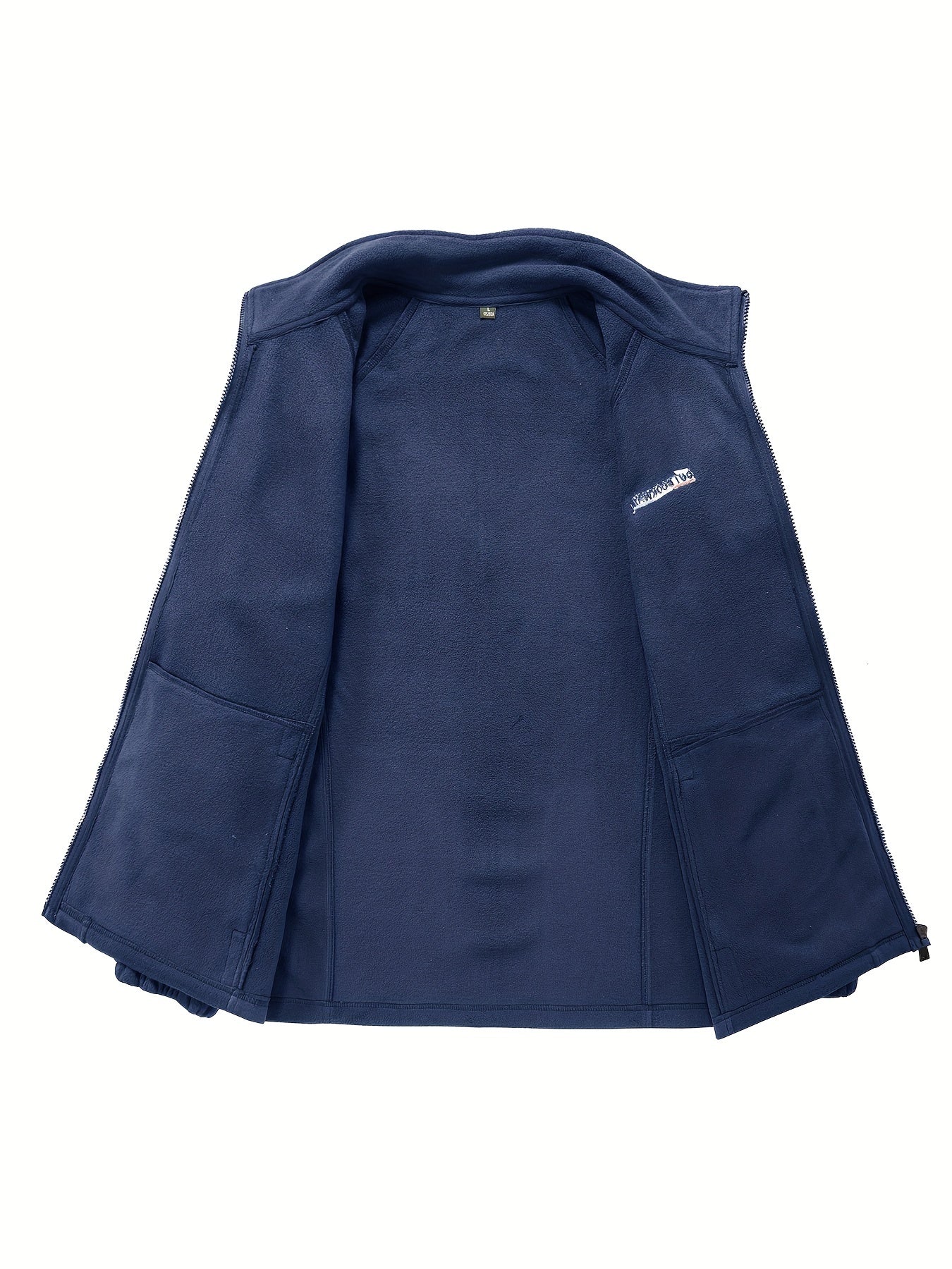 Men's Warm Fleece Solid Jacket for Autumn and Winter
