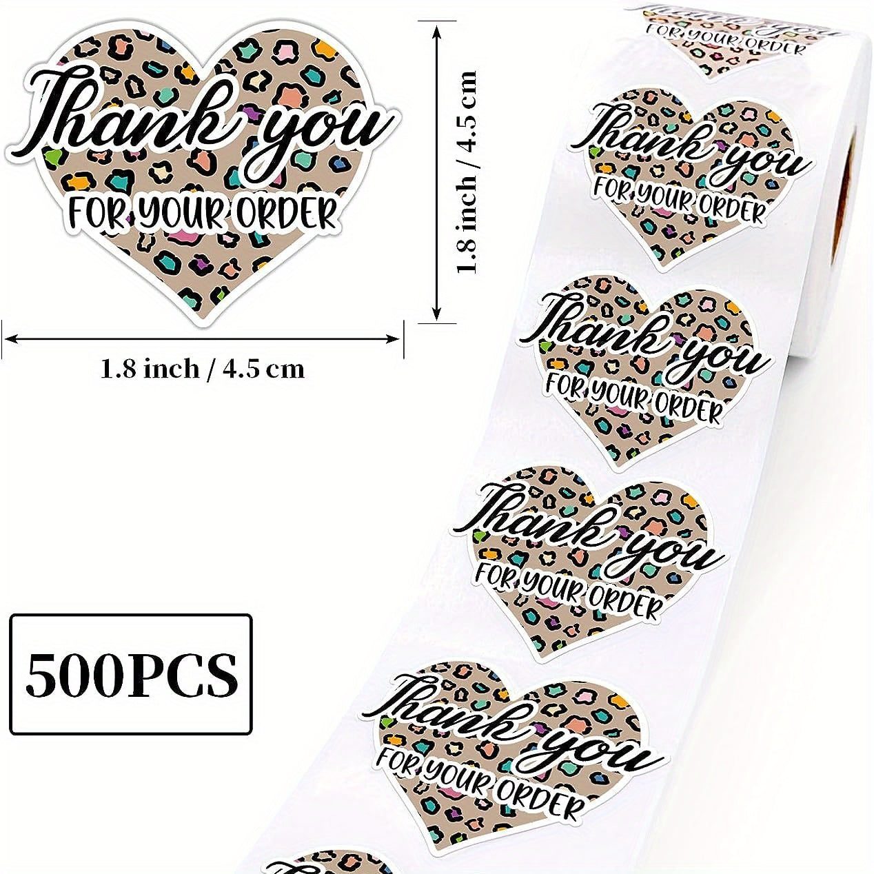 Leopard Print Thank You Sticker 500