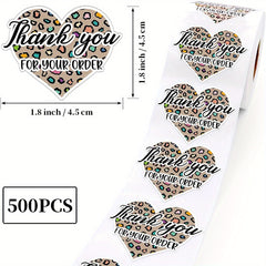 Leopard Print Thank You Sticker 500