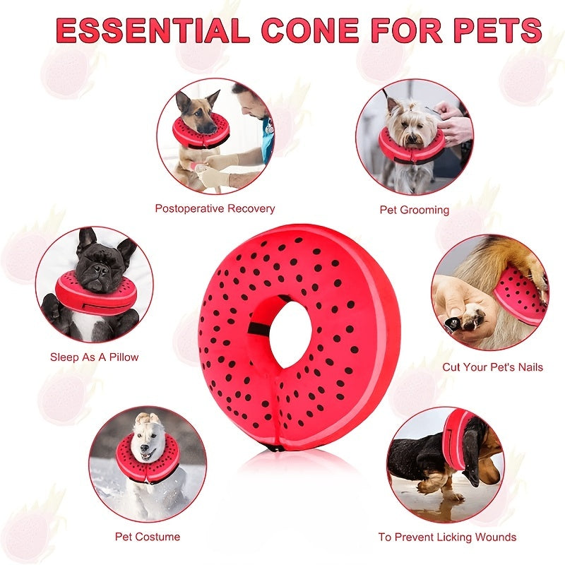 Inflatable Dog Donut Collar for Recovery After Surgery