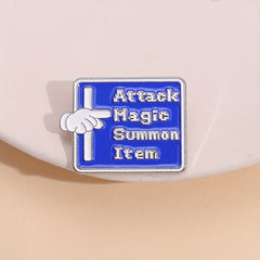 Attack Magic Summon Item Enamel Pins For Men
