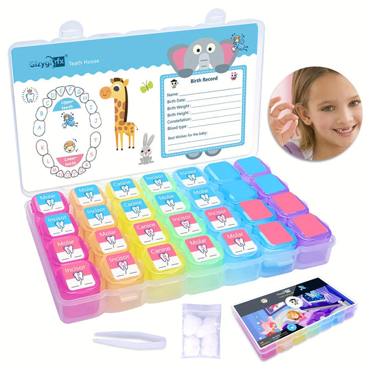 Baby Teeth Keepsake Box Tooth Fairy Lost Deciduous Tooth Collection