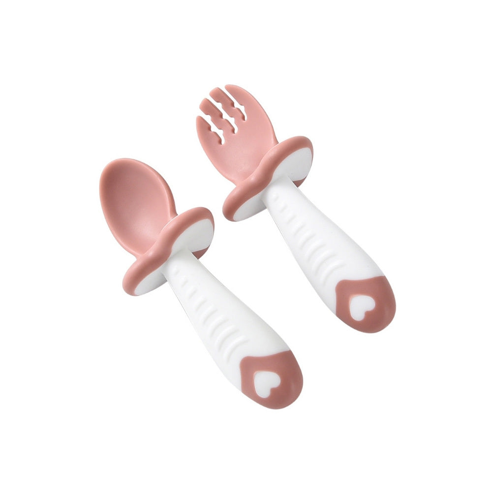 Silicone Spoon and Fork Set: Baby Utensil Set