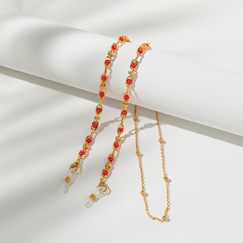 Colorful Glasses Chain Eyes Cross Drop Shaped Mask Chain Earphone Chain