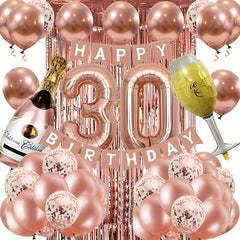 30th Birthday Decorations For Women Happy Birthday Banner Kits