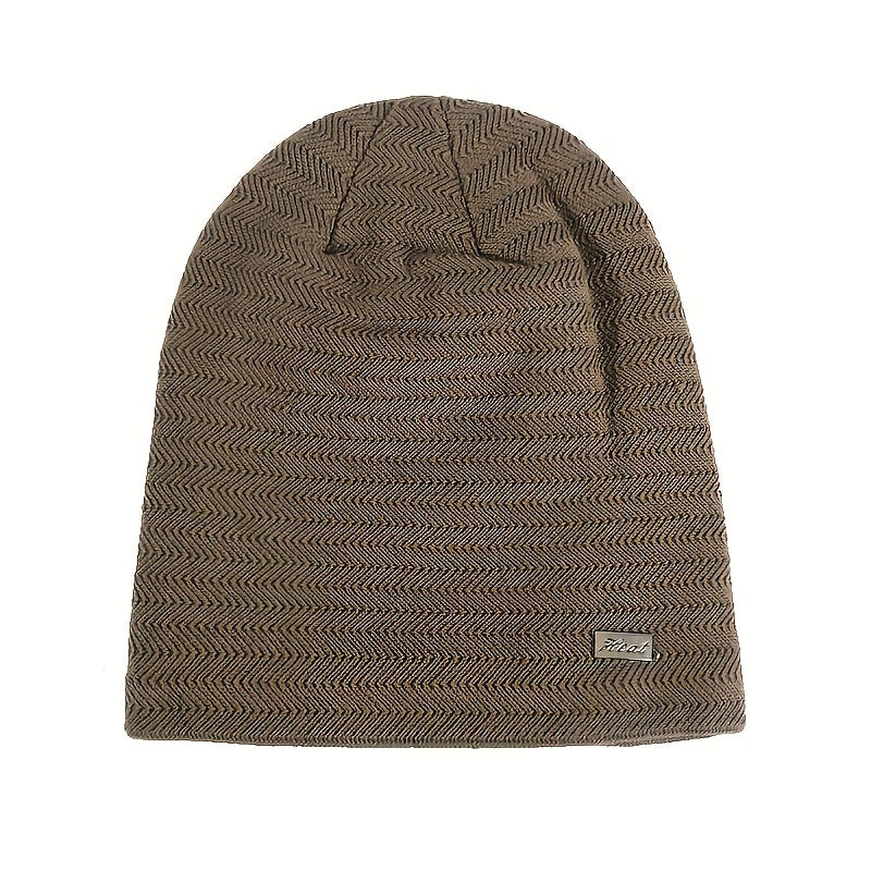 Velvet Woolen Beanie Hat Cold-proof Ear Protection Knitted Ski Cycling Hat