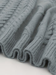  Solid Cable V Neck Knit Vest - Women's Casual Knit Vest