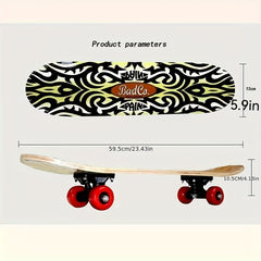 Cartoon Double Curved Maple Skateboard Stickers