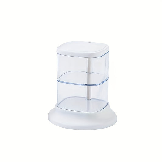 Makeup Sponge Storage Organizer Container with Lid Turntable