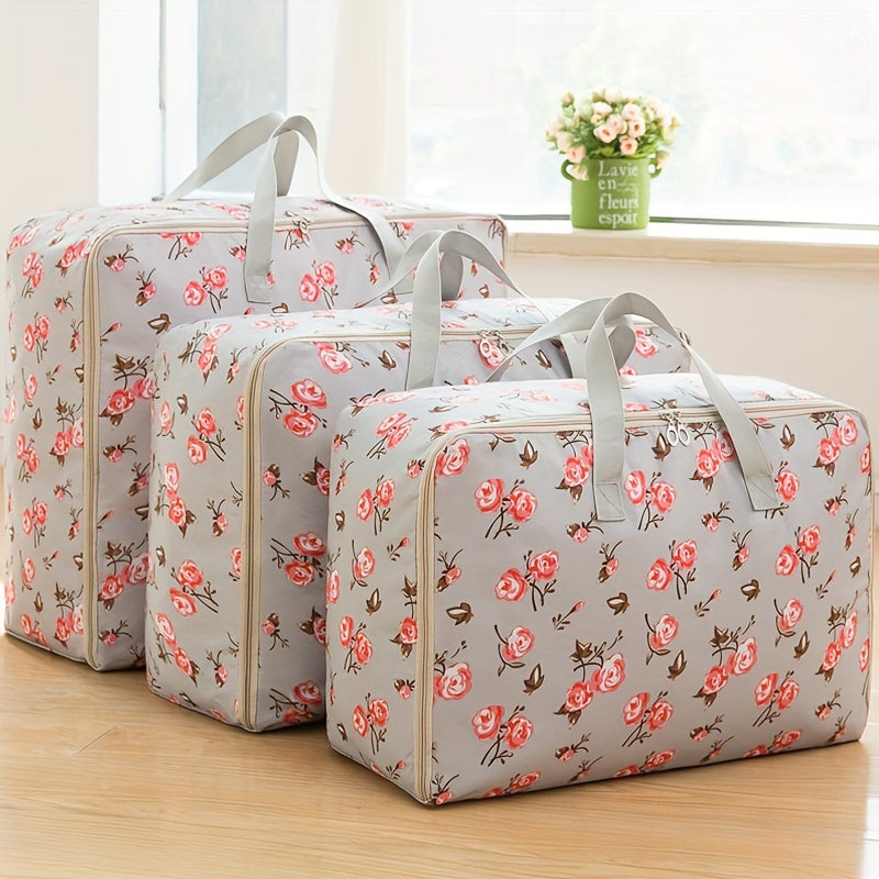 3 Pcs Travel Storage Bag Large Capacity Organizer Zipper Handles