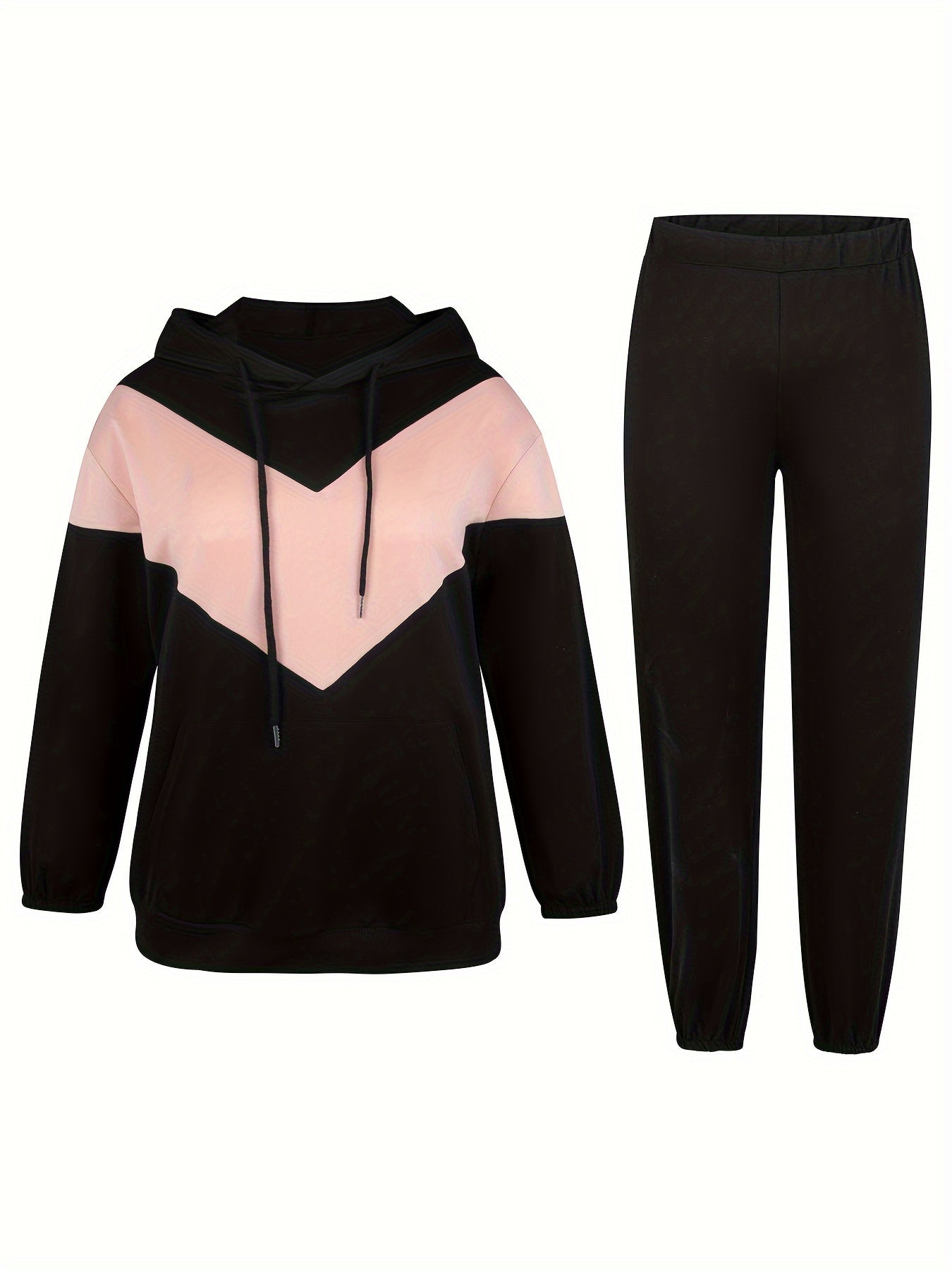  Colorblock Hoodie & Pants Set