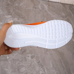 Women's Breathable Mesh Platform Sneakers Casual Lace Up Outdoor Shoes