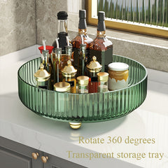 360 Degree Rotating Adjustable Cosmetics Storage Box Transparent