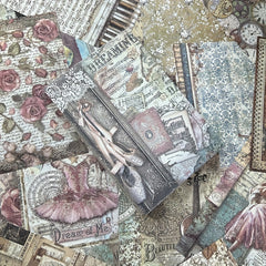 100 Vintage Scrapbook Paper Floral Botanical Grunge Diary DIY