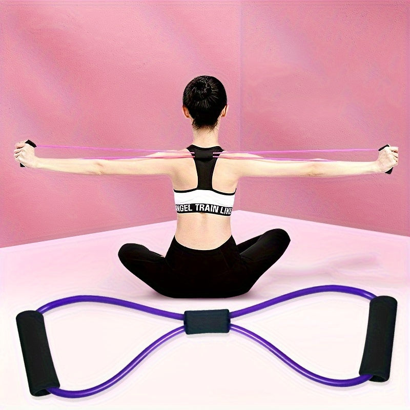 3 Pcs Resistance Bands 8 Figure Shaped Tension Rope for Yoga Fitness Home Gym