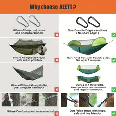 Nylon Camping Hammock w/ Mosquito Net