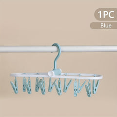 12 in 1 Folding Sunshade Clips Travel Drying Rack Windproof Hanger
