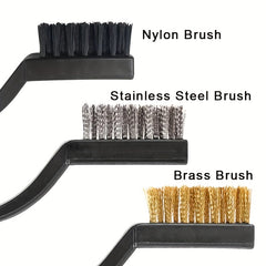 15pcs Wire Brush Set for Welding & Rust Removal Stainless Steel Brass Nylon