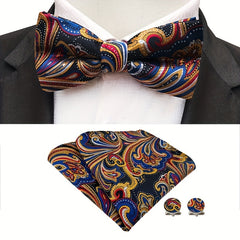 Men's Bow Tie & Handkerchief Groom Wedding Accessories Set