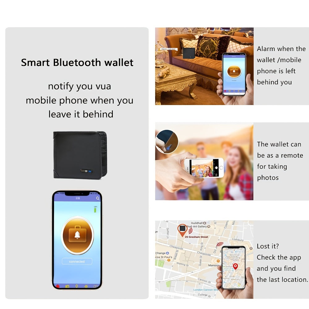 Smart Wallet Anti-lost Tracker GPS Positioning