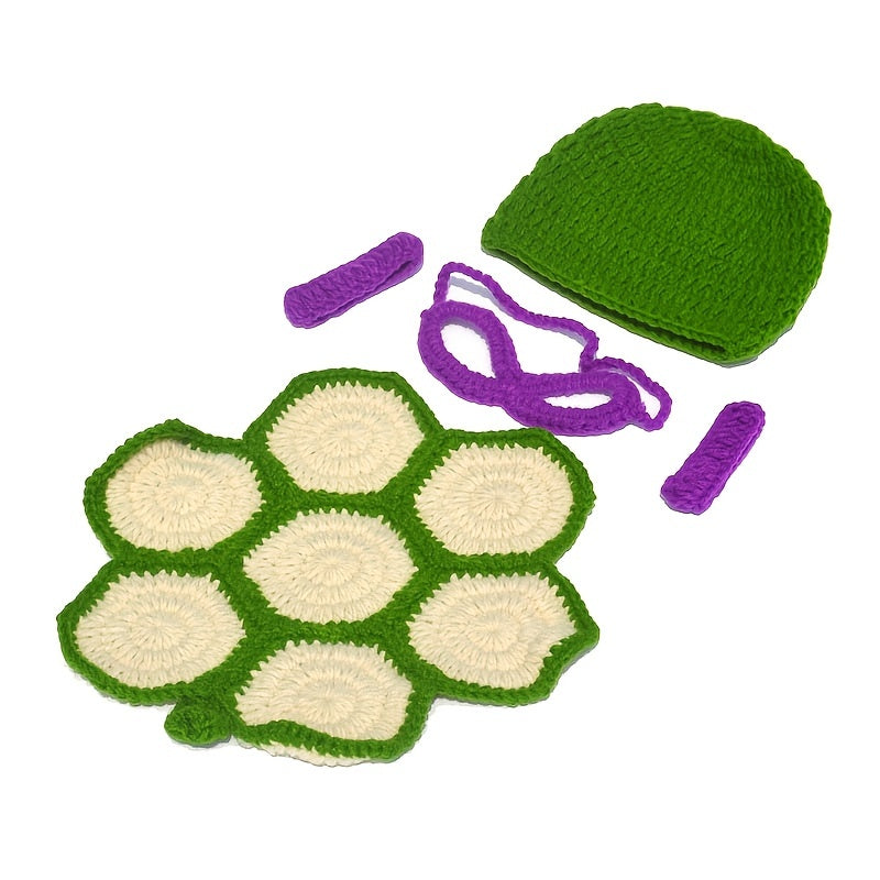 Newborn Photography Props Suit Turtle Modeling Wool Set Baby Photo Suit