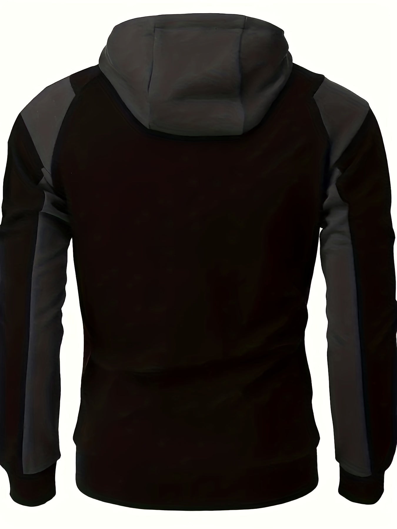 Men's Casual Block Zip Up Jacket With Hood