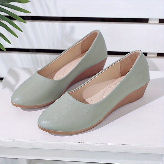 Women's Low Wedge Soft Sole Pointed Toe Shoes