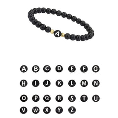 Alphabet Beaded Bracelet Stretch Beads Hand Jewelry Personalized Gift