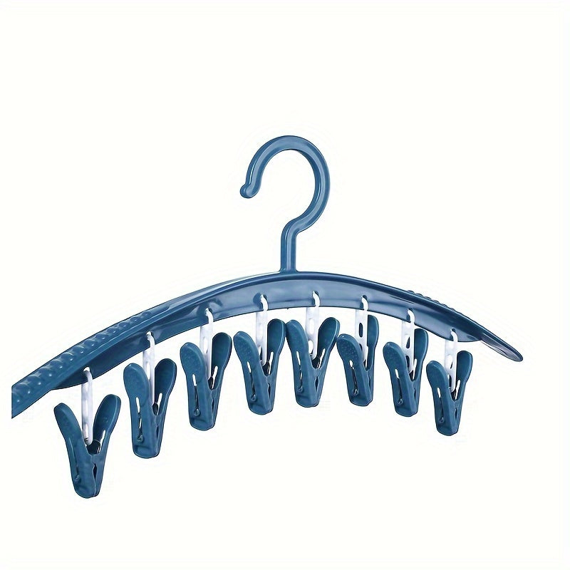 8-Clamp Plastic Hanger for Underwear and Socks