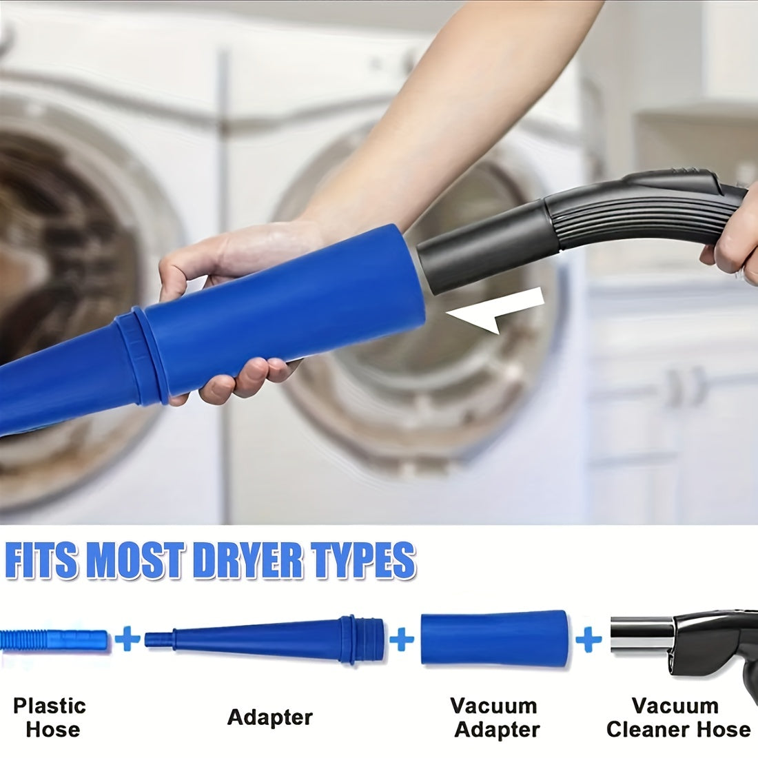 2pcs Dryer Air Cleaner Kit with Flexible Brush & Vacuum Attachment