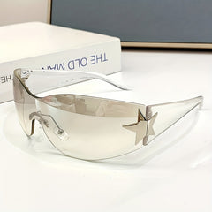 Frameless Sporty Sunglasses Y2K Shades Glasses for Men and Women