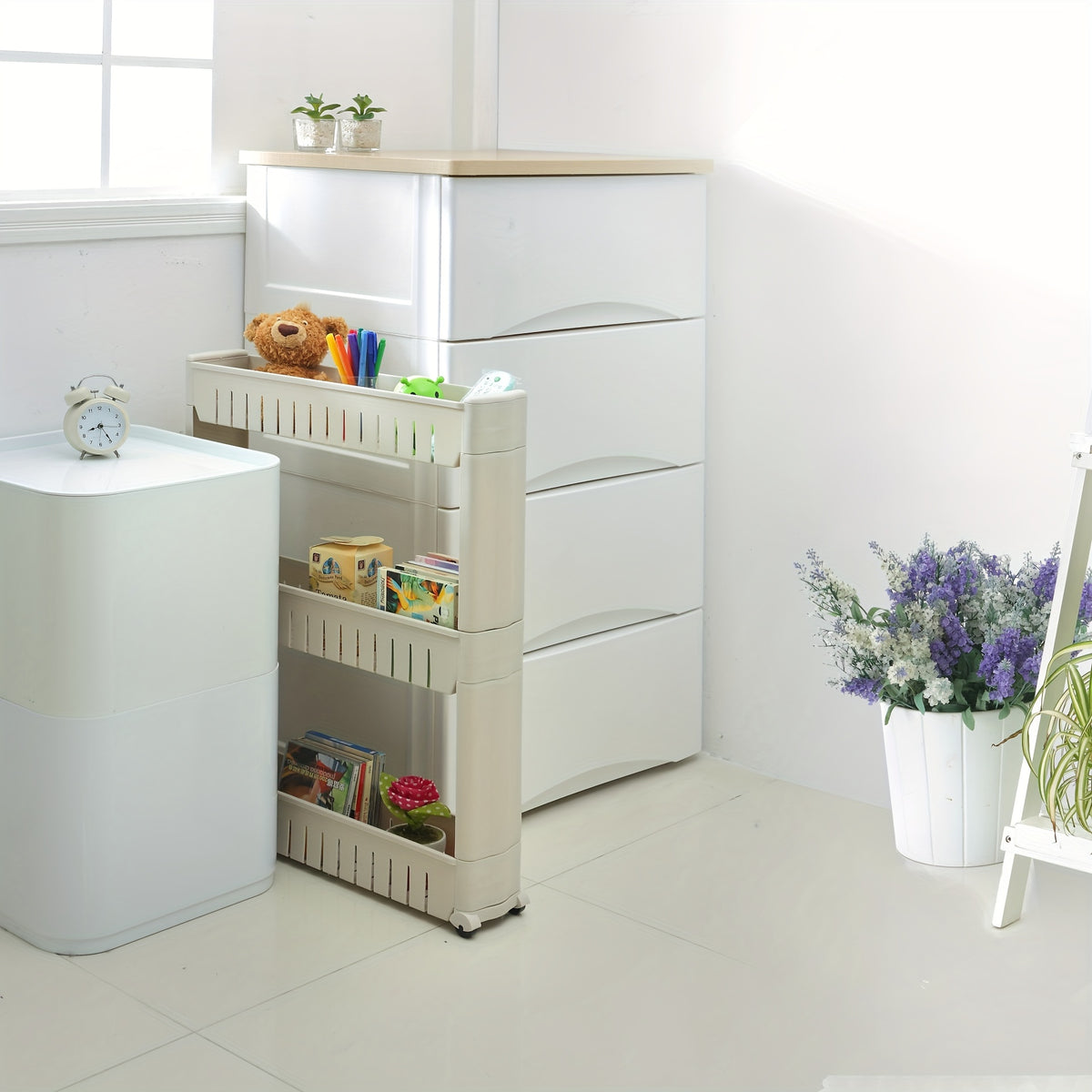 Kitchen Storage Shelf Plastic Rack Organizer 3 Layers