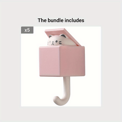 Cat Hook Seamless Dormitory Door Hanger Key Towel Cap Coat Rack