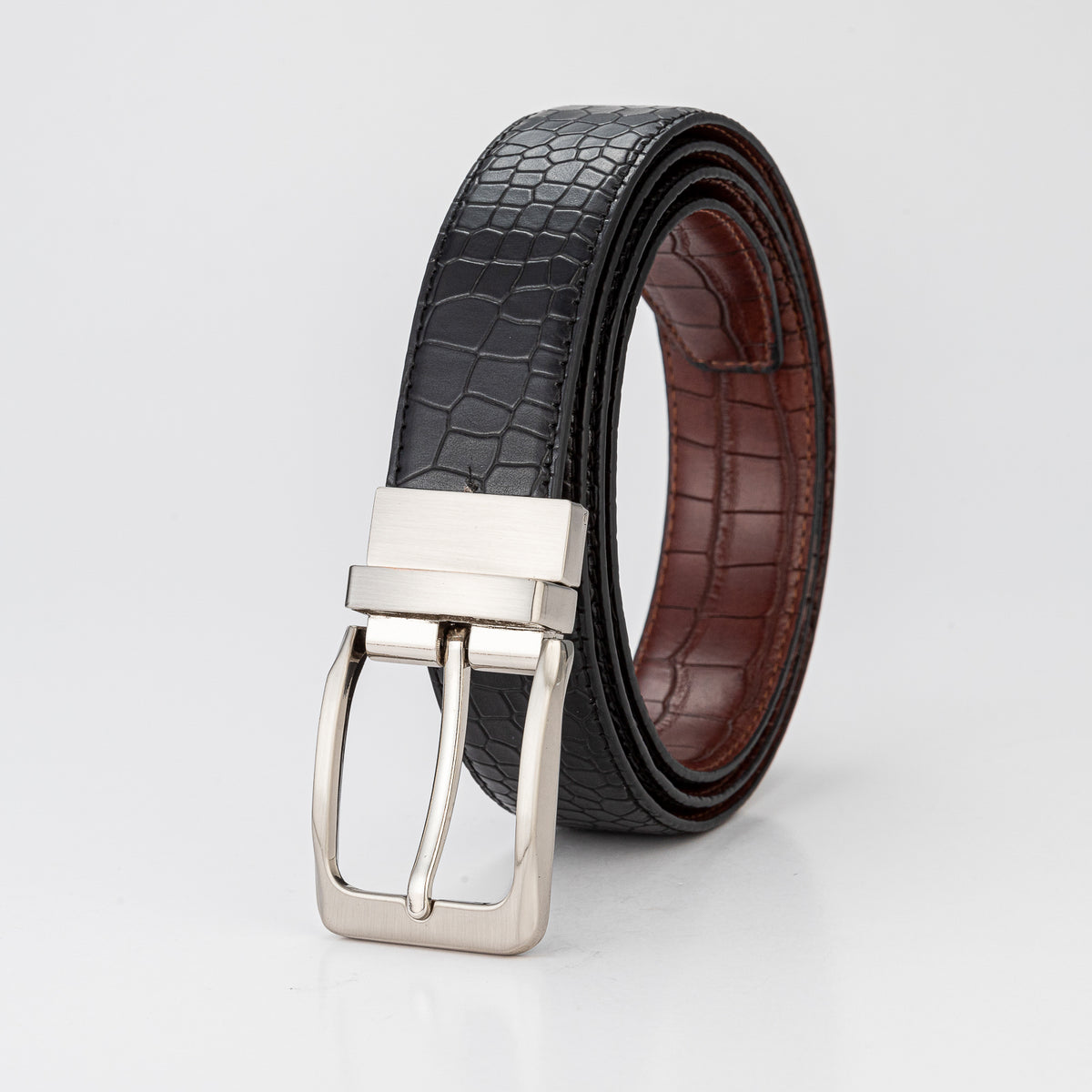 Rotatable Double sided Crocodile Pattern Belt