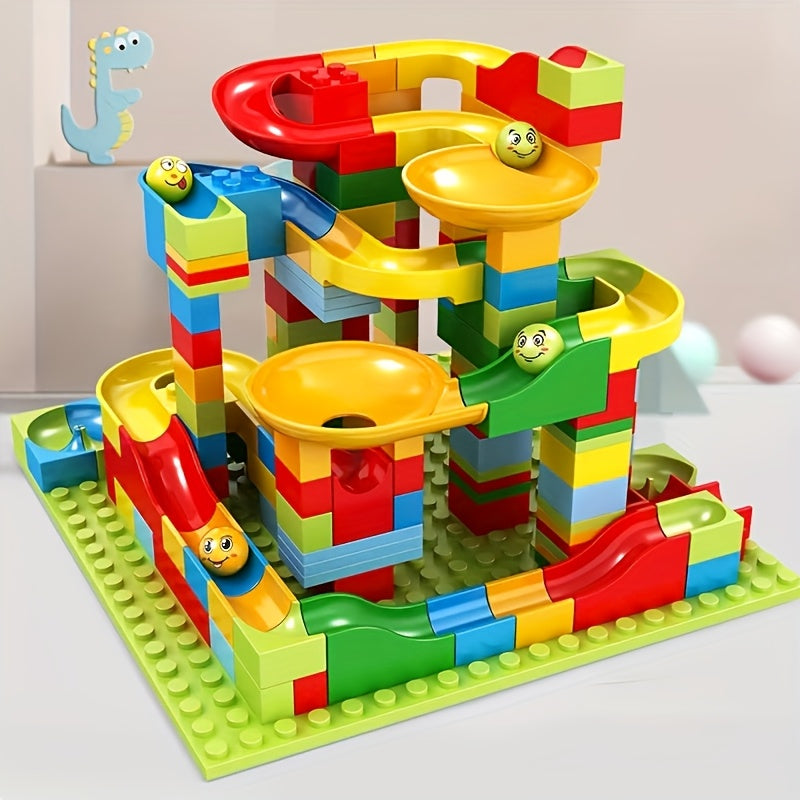 Colorful Building Blocks & Rolling Ball Set - Educational Toys