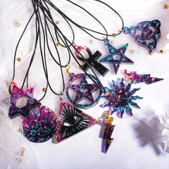 Silicone Keychain Jewelry Pendant Mold Punk Style Epoxy Resin Mold DIY