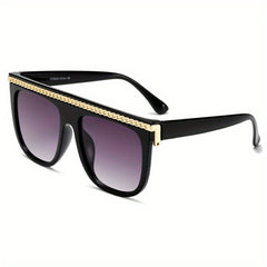 Large Square Sunglasses Flat Top UV400 Sun Shades