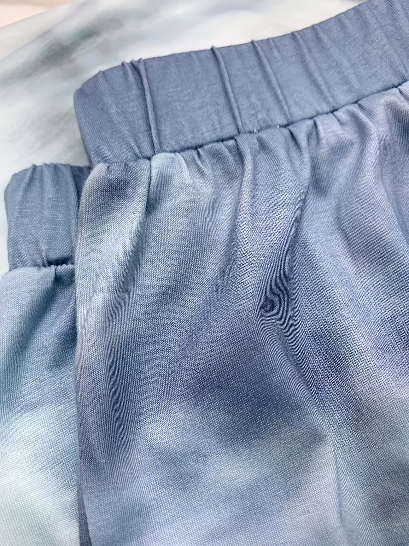  Tie Dye Wide Leg Trousers - High Stretch