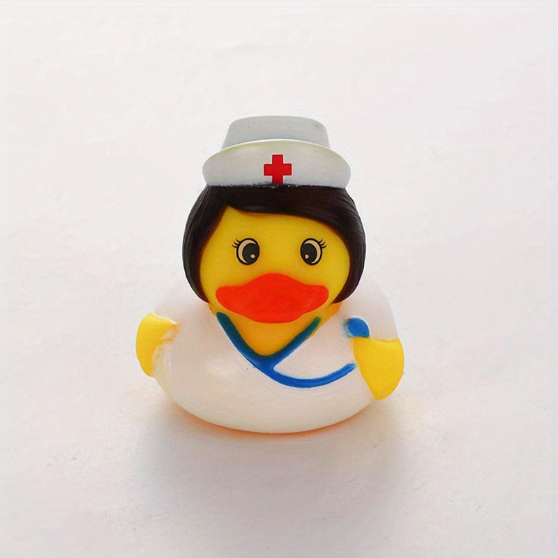 3pcs Yellow Duck Bath Toy Sound Play Water Floating Duck