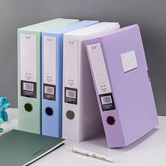 2pcs Plastic Waterproof File Box A4 File Information Box Large Capacity