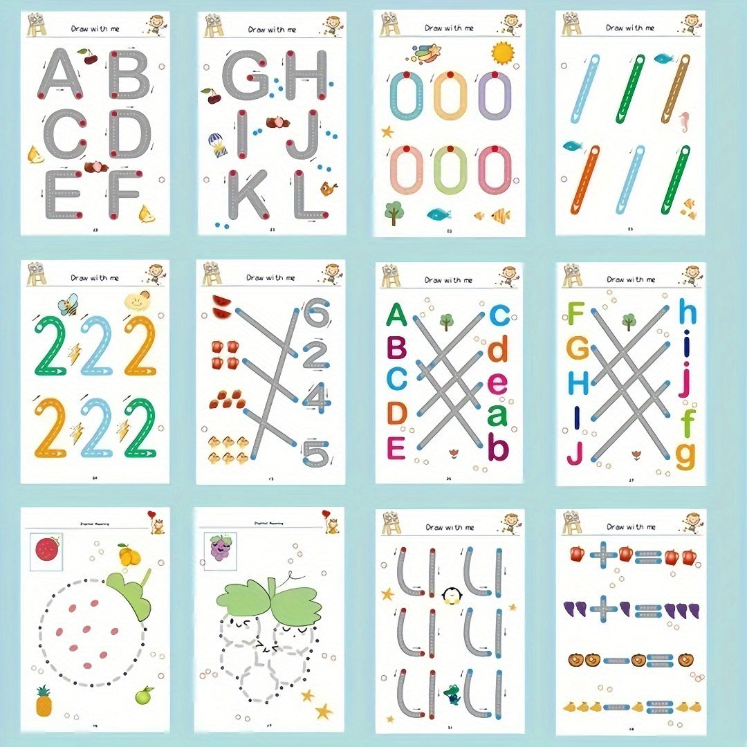 Educational Drawing Magic Practice Book for Ages 3-8