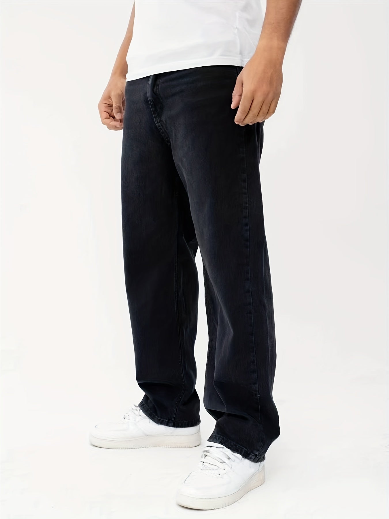 Men's Wide Leg Jeans Street Style Denim Pants
