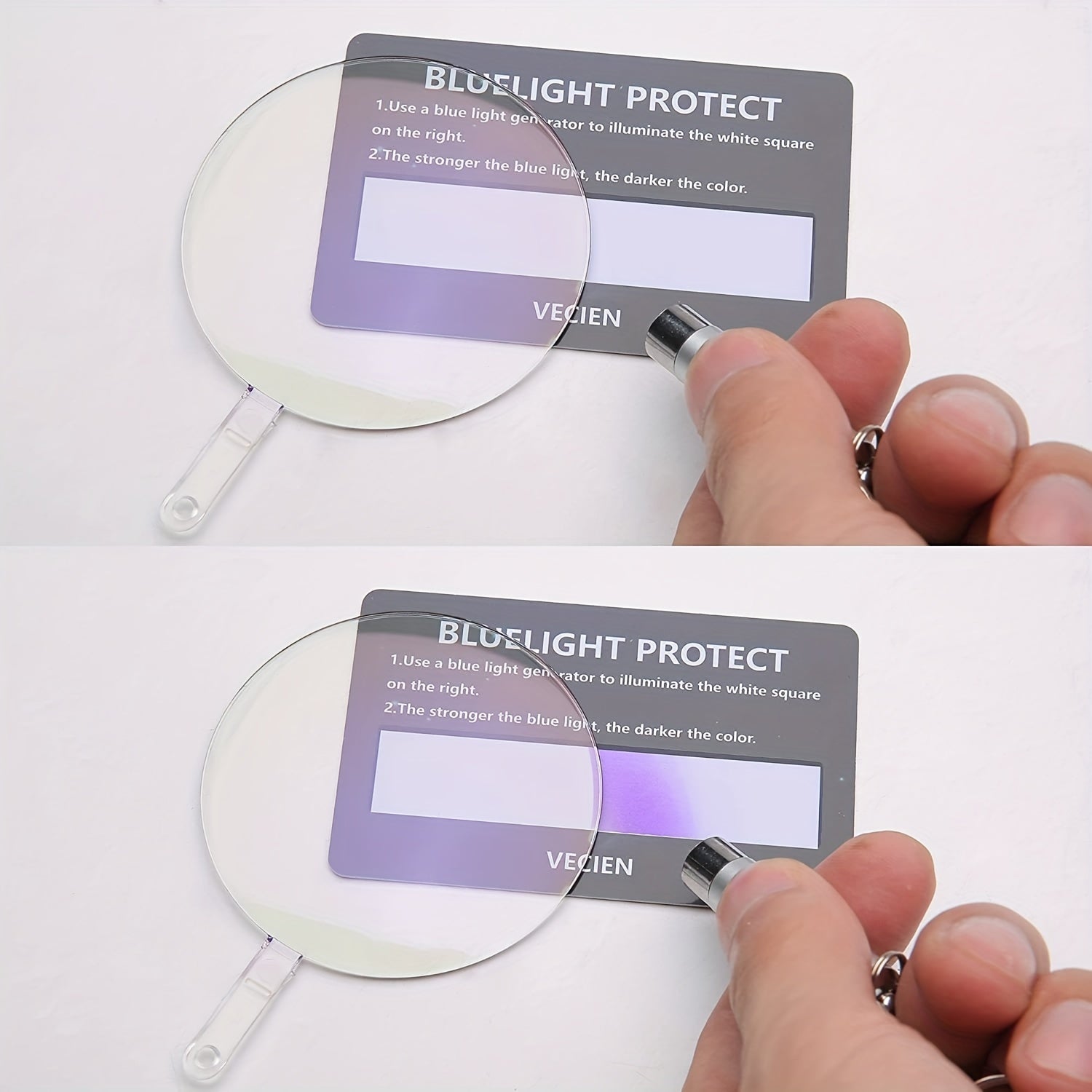 Square Frame Reading Glasses Spring Hinge Anti UV Light Blocking Glasses
